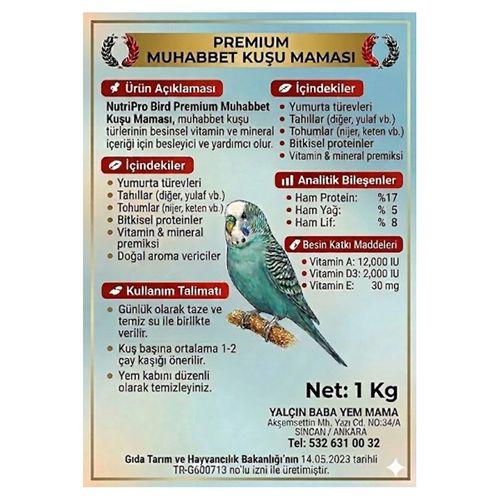 Muhabbet Kuşu Maması 1 Kg - Yumurtalı Vitaminli Profesyonel Üretici Ve Kondisyon Maması