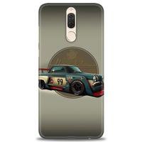 Huawei Mate 10 Lite Kılıf HD Baskılı Kılıf - Klasik Araba + Tam Ekran Koruyucu
