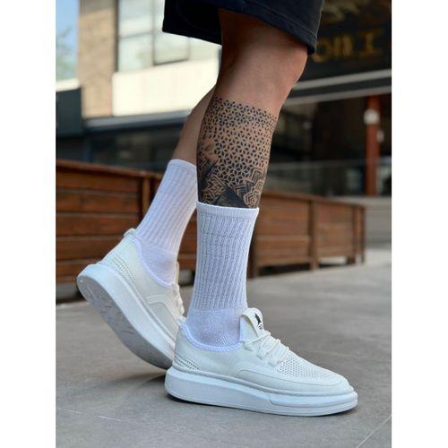 BA0375 Özel Örme Triko Tarz Beyaz Taban Spor Ayakkabı