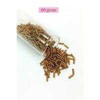 Uzun Boru Kesme Boncuk Çap 2mm Uzunluk 10 mm - 60 Gram - Koyu Altın - BNC265