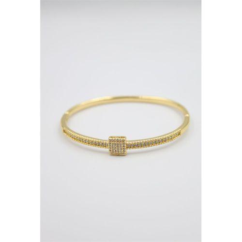 Taşlı Vip Bilezik - Altın