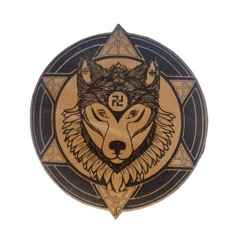 Şaman Kurt - Deri Peç - Arma - Leather Patch