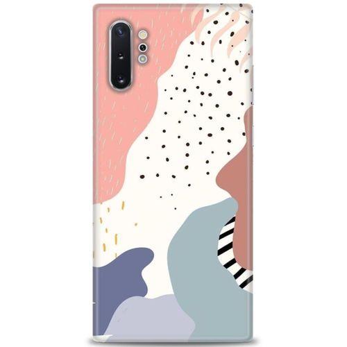 Samsung Galaxy Note 10 Plus Kılıf HD Baskılı Kılıf - Yaprak ve Benekler + Tam Ekran Koruyucu