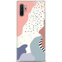 Samsung Galaxy Note 10 Plus Kılıf HD Baskılı Kılıf - Yaprak ve Benekler + Tam Ekran Koruyucu