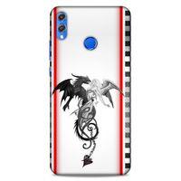 Lopard Huawei Honor 8x Uyumlu Kılıf Tattoo's (49) Ultra Silikon Kılıf Dragon Love