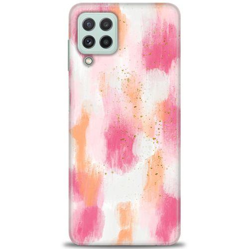 Samsung Galaxy M22 Kılıf HD Baskılı Kılıf - Pembe Palet + Tam Ekran Koruyucu