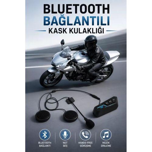 Kask Kulaklığı Motosiklet Intercom Interkom Dinleme Konuşma Özellikli Su Geçirmez