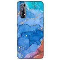 Realme 7 Uyumlu Kılıf Mavi Delisi (10) Full Koruma Kılıfı Mermer
