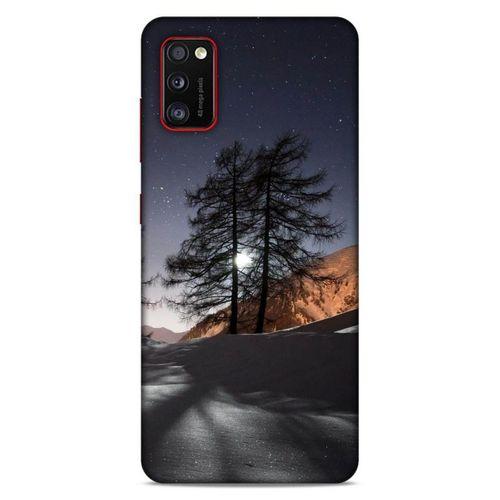 Lopard Samsung Galaxy A41 Uyumlu Kılıf Gece'S (48) Bumper Kılıf Kış Manzara