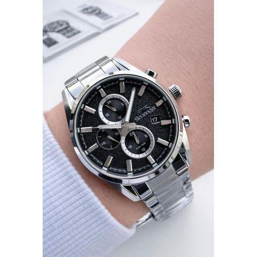 Slazenger Çelik Kordon İç Fonksiyonları Aktif 10 Atm+Bileklik Hediyeli Erkek Kol Saati VS.BLKT.0892