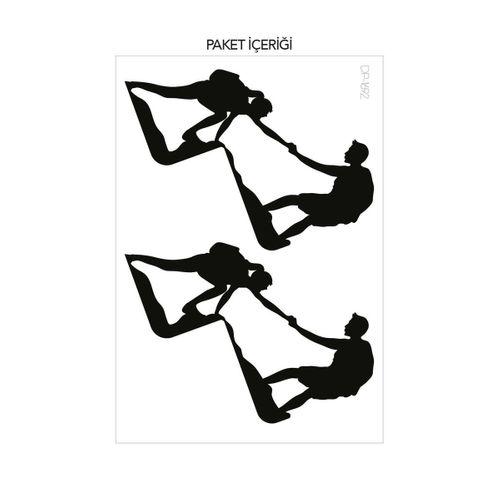 Dağcılar Priz Sticker 21x29 cm, Elektrik Düğmesi Sticker