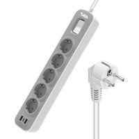 Vea VE-NOVA105U A Class 5'li 2 Usb'li Anahtarlı 1.5 Metre Akım Korumalı Priz