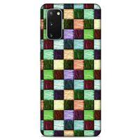Samsung Galaxy S20 Kılıf Patchwork (6) Silikon Kılıf Su Yeşili