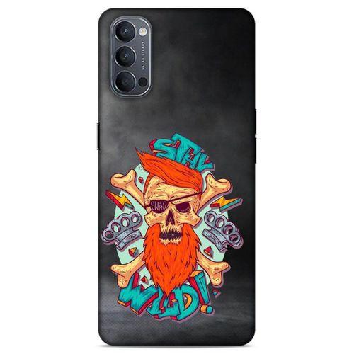 Lopard Oppo Reno 4 Uyumlu Kılıf Tattoo's (33) Hybrid Kılıf Stay Wild