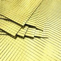 Kendinden Yapışkanlı Aynalı Kare Gold Sticker 30x30 Cm