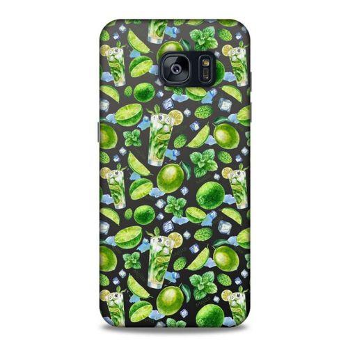Frutix Lime 01 Samsung Galaxy S7 Edge Kılıf Desenli Silikon
