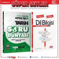 Yediiklim 2025 KPSS Tarih Soru Dünyası ve AKM Dil Bilgisi Soru Bankası Seti 2 Kitap