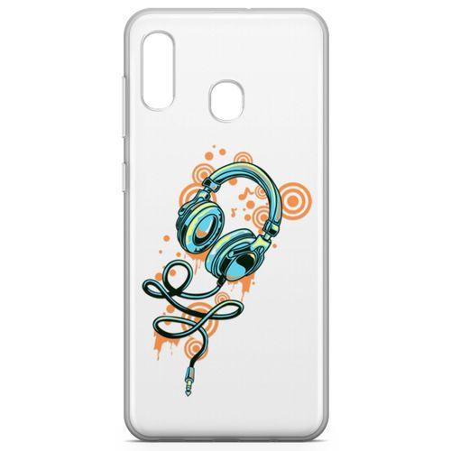 Samsung Galaxy A40 Kılıf Dj Kulaklığı Arka Kapak Koruma Desenli Full Koruyucu