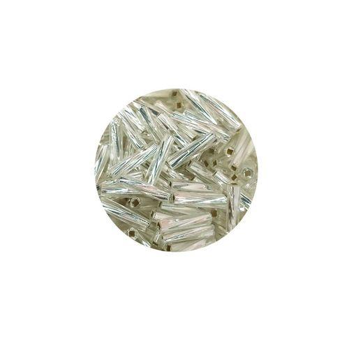 Uzun Boru Kesme Boncuk Çap 2mm Uzunluk 10 mm - 60 Gram - Parlak Gümüş - BNC296