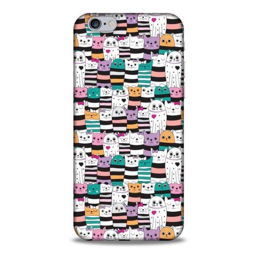 Lopard Apple Iphone 6 Uyumlu Kılıf Kediler (6) Silikon Kılıf Karışık Renkli