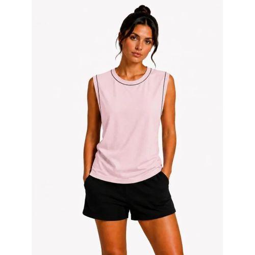3’lü Kolsuz Sporcu Atlet Seti Yazlık Bisiklet Yaka - Siyah, Turkuaz, Pembe
