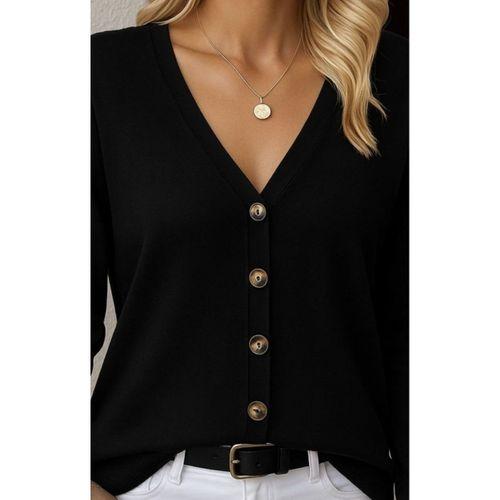 Kasın Uzun Kollu önü Düğmeli Kısa Hırka