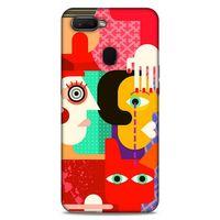 Lopard Oppo Ax7 Uyumlu Kılıf Soyut Sanat (15) Baskılı Antişok Kılıf