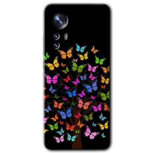 MRCİLETİSİM Xiaomi Mi 12 Kılıf HD Desen Baskılı Arka Kapak + Temperli Cam - Cacti Prairies