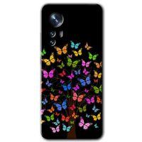 MRCİLETİSİM Xiaomi Mi 12 Kılıf HD Desen Baskılı Arka Kapak + Temperli Cam - Cacti Prairies