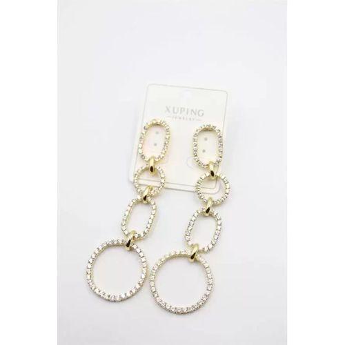 Taşlı Küpe - Altın