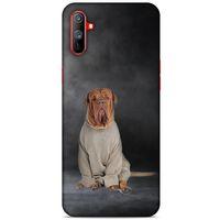 Oppo Realme C3 Kılıf Köpek Kıyafetleri (29) Arka Koruma Kılıfı Fransız Mastifi Kazak