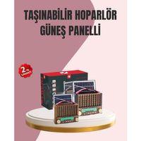 Solar Panel Şarjlı Taşınabilir Radyo Bluetooth Hoparlör Müzik Kutusu