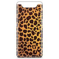 Samsung Galaxy A80 Kılıf Sarı Leopar Arka Kapak Koruma Desenli Full Koruyucu