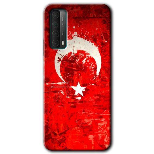 Huawei P Smart 2021 Kılıf Baskılı Kapak - Albayrak 2 + 5D Tam Kaplayan Cam