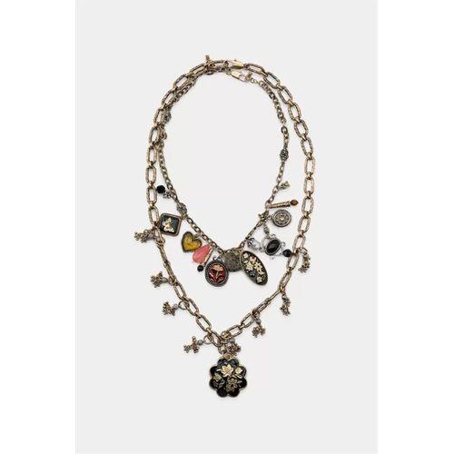 2'li Uçlu Kolye Kolye - Altın