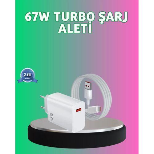 67 Watt Güçlü Turbo Şarj Aleti Samsung Note 10 Note 20 Uyumlu