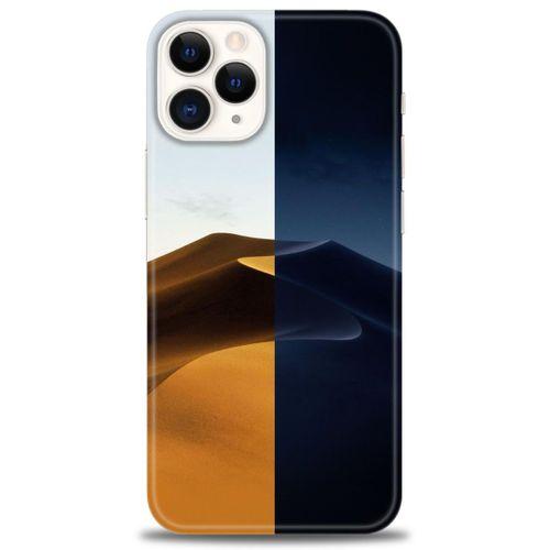 iPhone 12 Pro Max Kılıf HD Baskılı Kılıf - Gece ve Gündüz + Tam Ekran Koruyucu