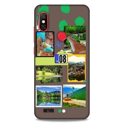 Lopard Xiaomi Redmi Note 6 Pro Uyumlu Kılıf Şehirli ※ (8) Artvin Baskılı Kılıf