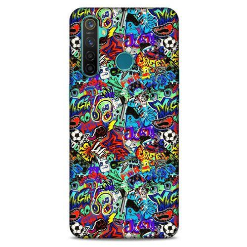 Graffitix (24) Desenli Silikon Kapak Oppo Realme 5 Pro Kılıf