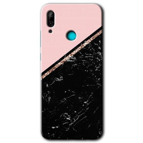Potkal Hediye Fabrikası Huawei P smart 2019 Kılıf HD Desen Baskılı Arka Kapak - Yarım Mermer