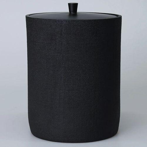 By Selim Linen Siyah 5 Parça Polyester Banyo Seti