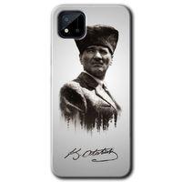 Potkal Hediye Fabrikası Realme C11 Kılıf HD Desen Baskılı Arka Kapak - Mustafa Kemal Atatürk