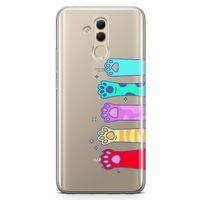 Huawei Mate 20 Lite Kılıf Renkli Patiler Arka Kapak Koruma Desenli Full Koruyucu