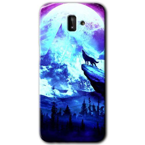 Potkal Hediye Fabrikası Samsung Galaxy J8 Kılıf HD Desen Baskılı Arka Kapak - Mega Kurt