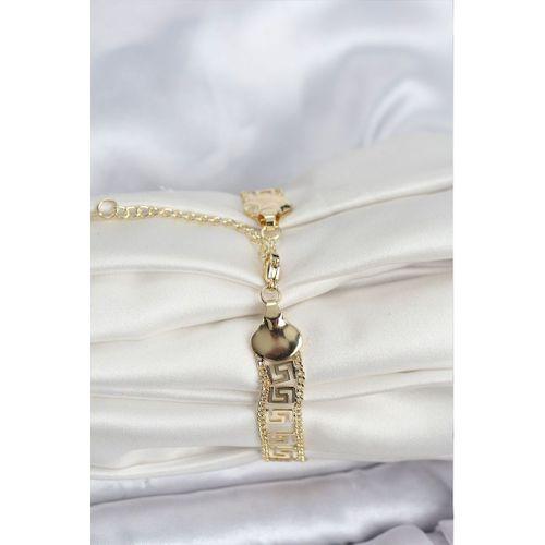 316L Çelik Gold Renk Labirent Model Kadın Bileklik