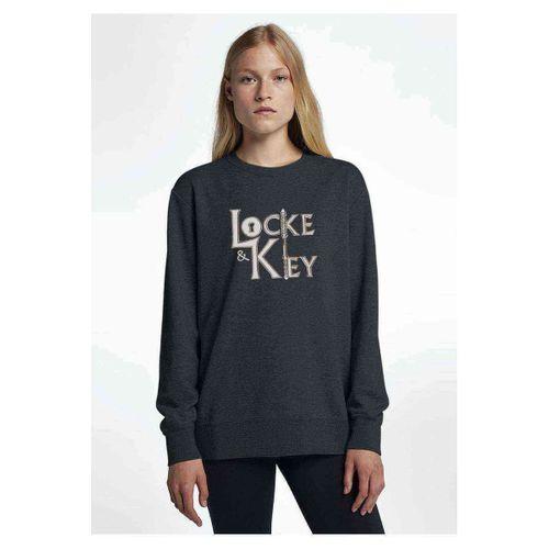 And Key All Keys LockeKey TT Baskılı Füme Antrasit Kadın Sweatshirt