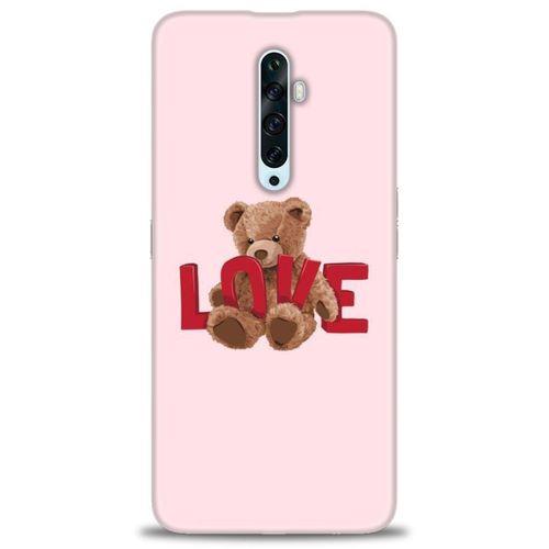 Oppo Reno 2Z Kılıf HD Baskılı Kılıf - Love Bear + Tam Ekran Koruyucu