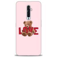 Oppo Reno 2Z Kılıf HD Baskılı Kılıf - Love Bear + Tam Ekran Koruyucu