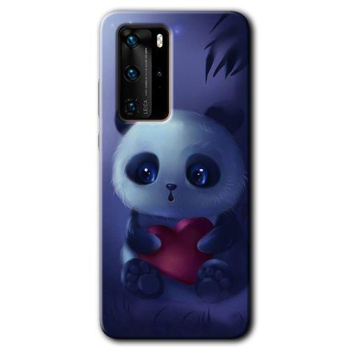 Huawei P40 Pro Kılıf HD Desen Baskılı Arka Kapak - Bebek Panda + Kırılmaz Cam