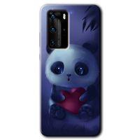 Huawei P40 Pro Kılıf HD Desen Baskılı Arka Kapak - Bebek Panda + Kırılmaz Cam